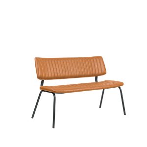 LABEL51 Eetkamerbanken Gusto – Cognac – Kunstleder – 120 cm