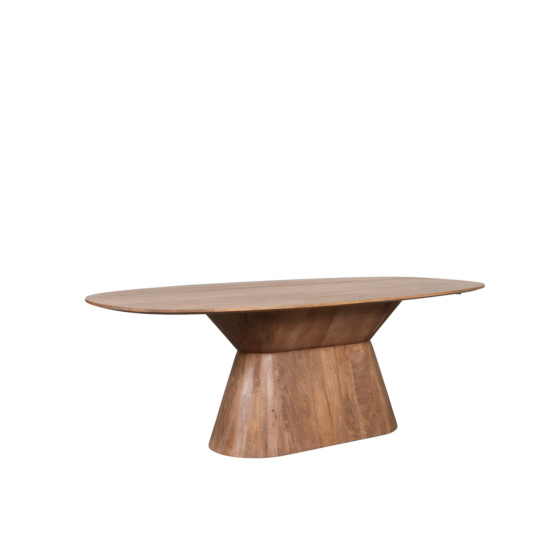LABEL51 Eetkamertafel Jagger – Nature Smooth – Mangohout – 220 cm – Ovaal - Afbeelding 2