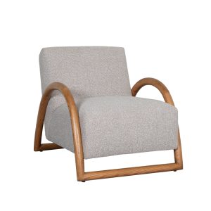 LABEL51 Fauteuil Viggo – Naturel – Boucle – Naturel Houten Frame