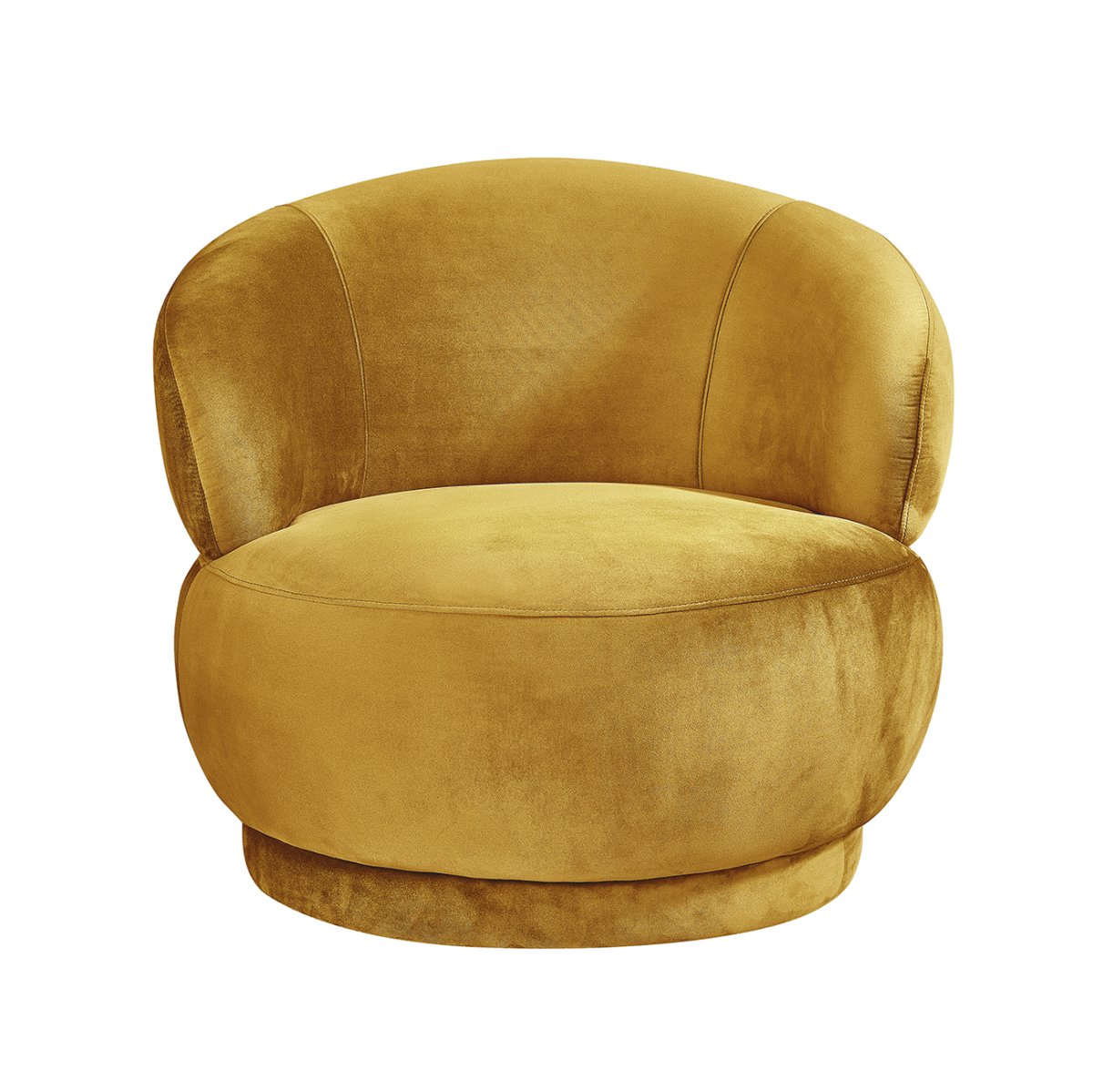 LABEL51 Fauteuil Lobby – Oker – Velvet – 1-Zits - Afbeelding 3