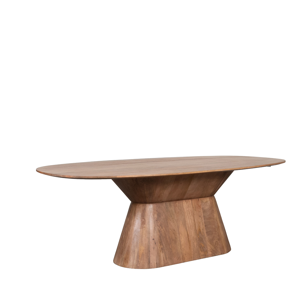 LABEL51 Eetkamertafel Jagger – Nature Smooth – Mangohout – 240 cm – Ovaal - Afbeelding 2