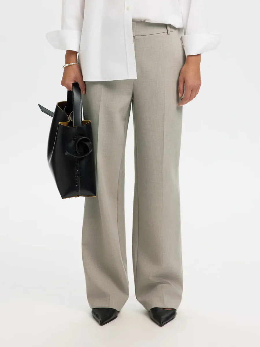 SLFRITA MW WIDE PANT MEL NOOS - Afbeelding 5