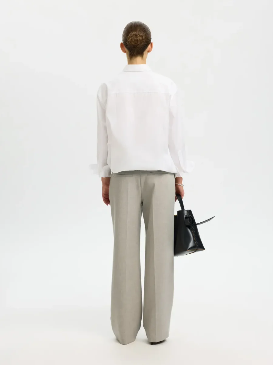 SLFRITA MW WIDE PANT MEL NOOS - Afbeelding 4