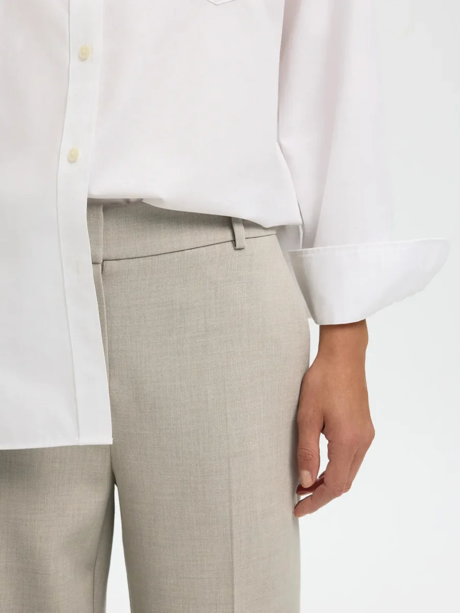 SLFRITA MW WIDE PANT MEL NOOS - Afbeelding 6